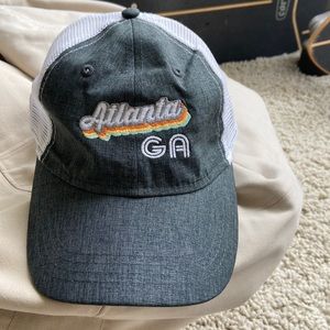 Atlanta Georgia retro baseball cap. One Size, Dark Gray! New Velcro enclosure.